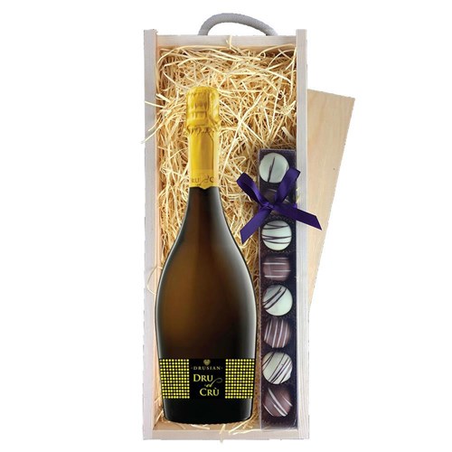 Drusian Spumante Dru el Cru Prosecco & Truffles, Wooden Box
